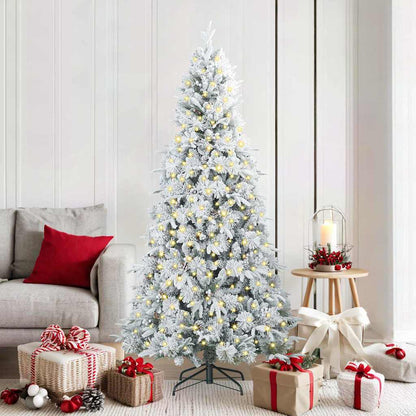 Künstlicher klappbarer Weihnachtsbaum Weiß 180 cm PE und PVC