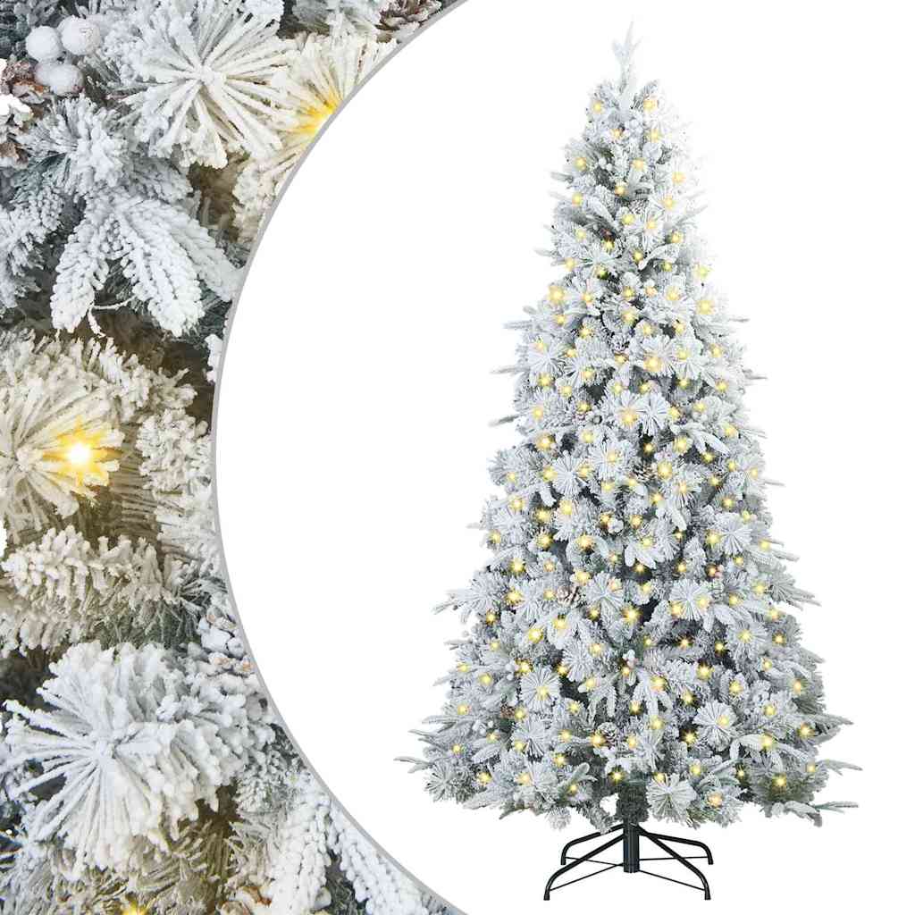 Künstlicher klappbarer Weihnachtsbaum Weiß 180 cm PE und PVC