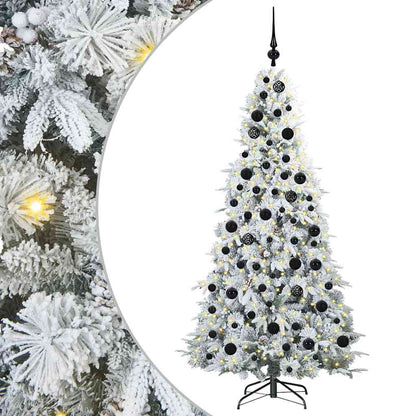 Künstlicher klappbarer Weihnachtsbaum Weiß 180 cm PE und PVC