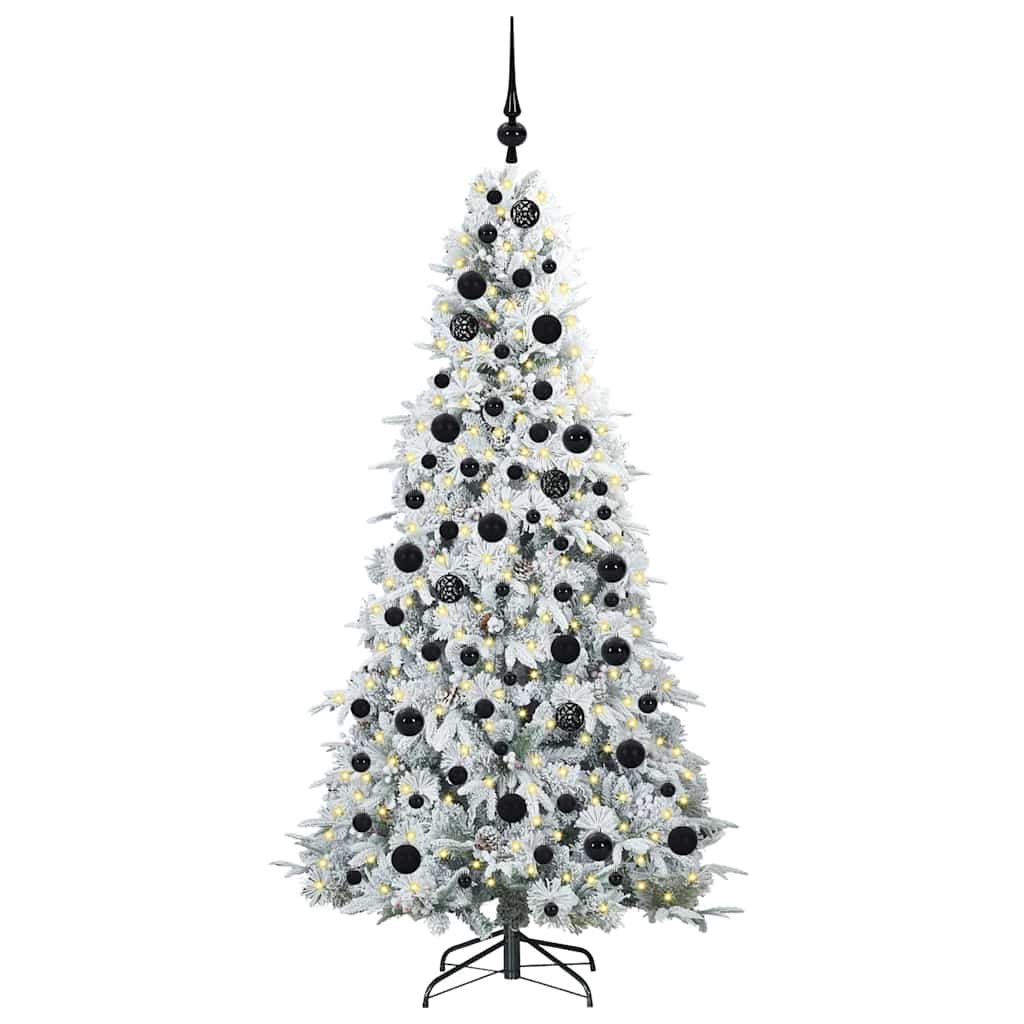 Künstlicher klappbarer Weihnachtsbaum Weiß 180 cm PE und PVC