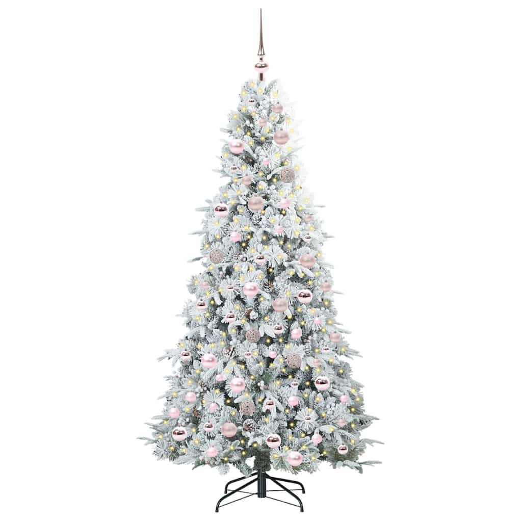 Künstlicher klappbarer Weihnachtsbaum Weiß 180 cm PE und PVC