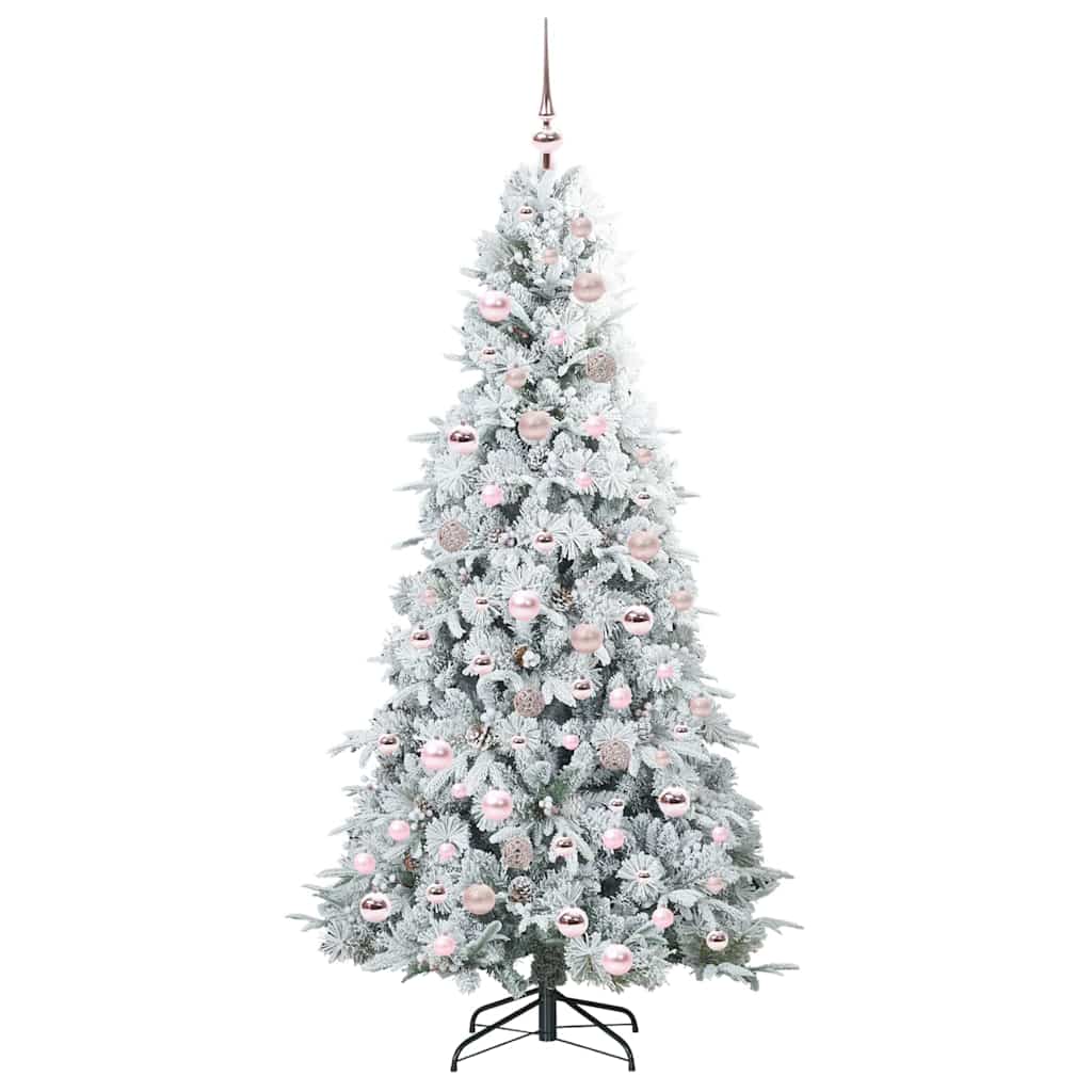 Künstlicher klappbarer Weihnachtsbaum Weiß 180 cm PE und PVC