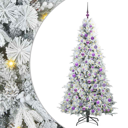 Künstlicher klappbarer Weihnachtsbaum Weiß 180 cm PE und PVC