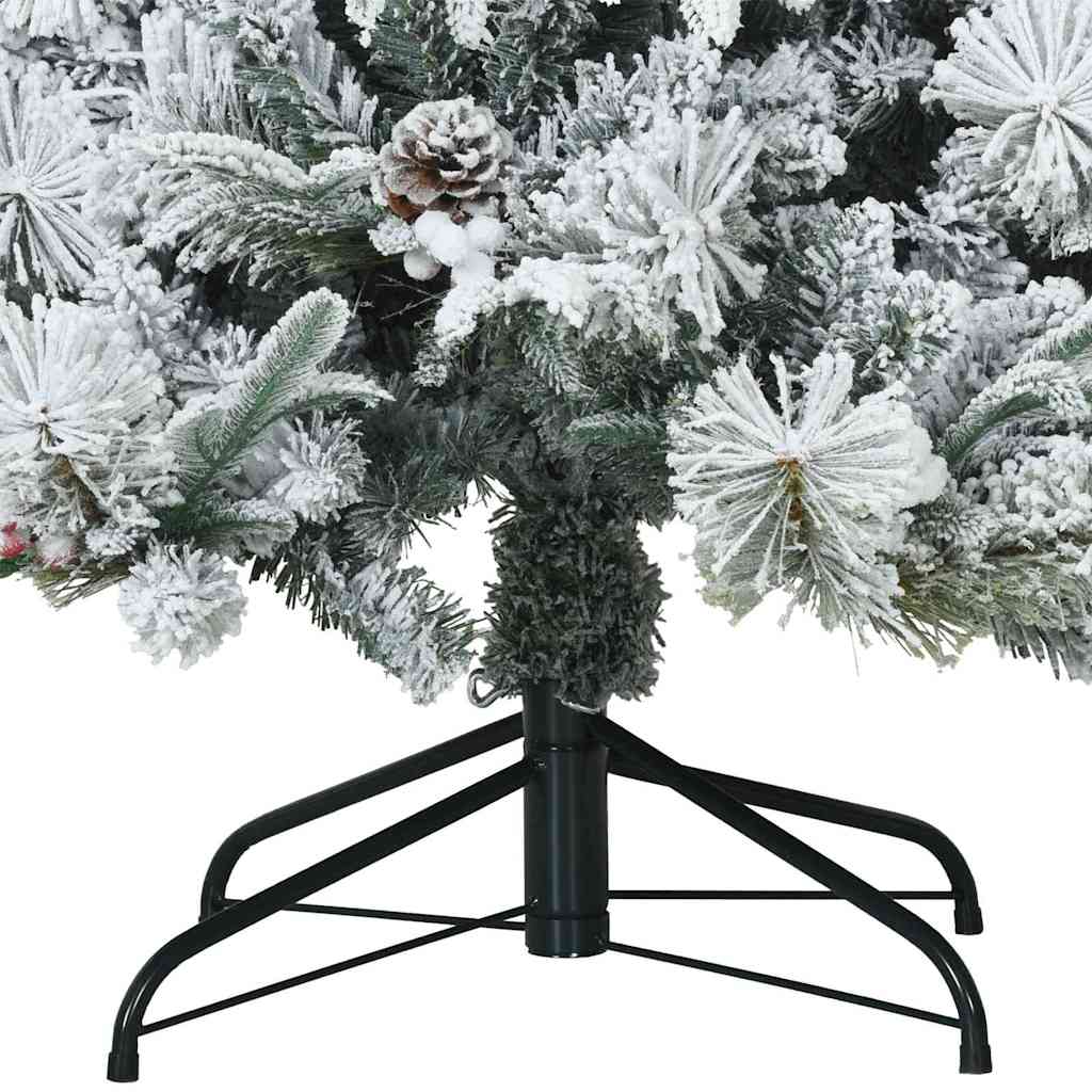 Künstlicher klappbarer Weihnachtsbaum Weiß 180 cm PE und PVC