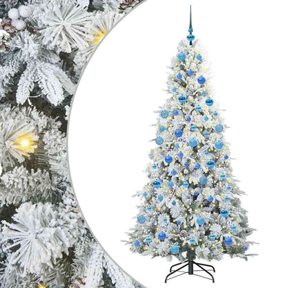 Künstlicher klappbarer Weihnachtsbaum Weiß 180 cm PE und PVC