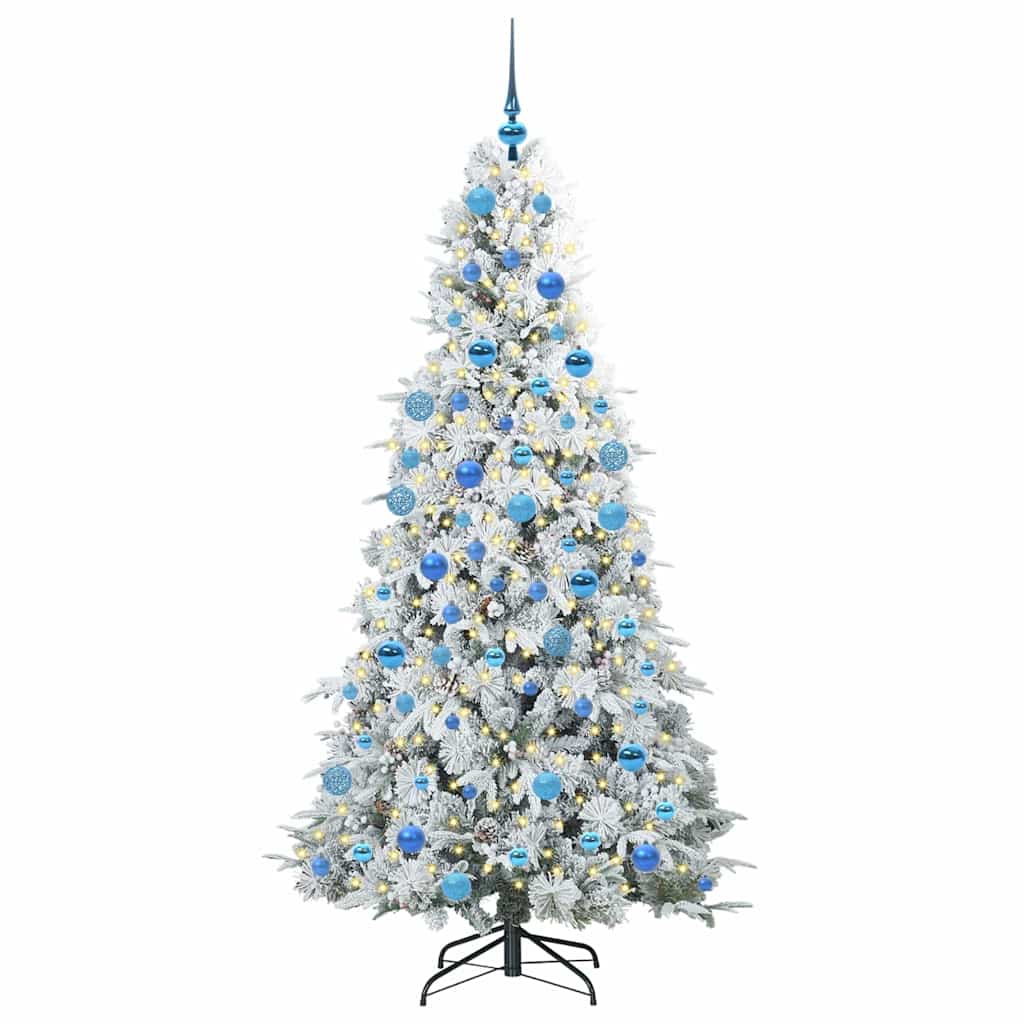 Künstlicher klappbarer Weihnachtsbaum Weiß 180 cm PE und PVC