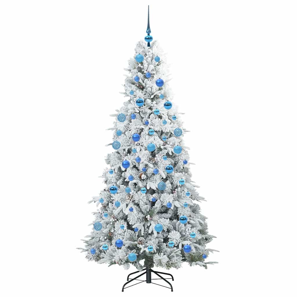 Künstlicher klappbarer Weihnachtsbaum Weiß 180 cm PE und PVC