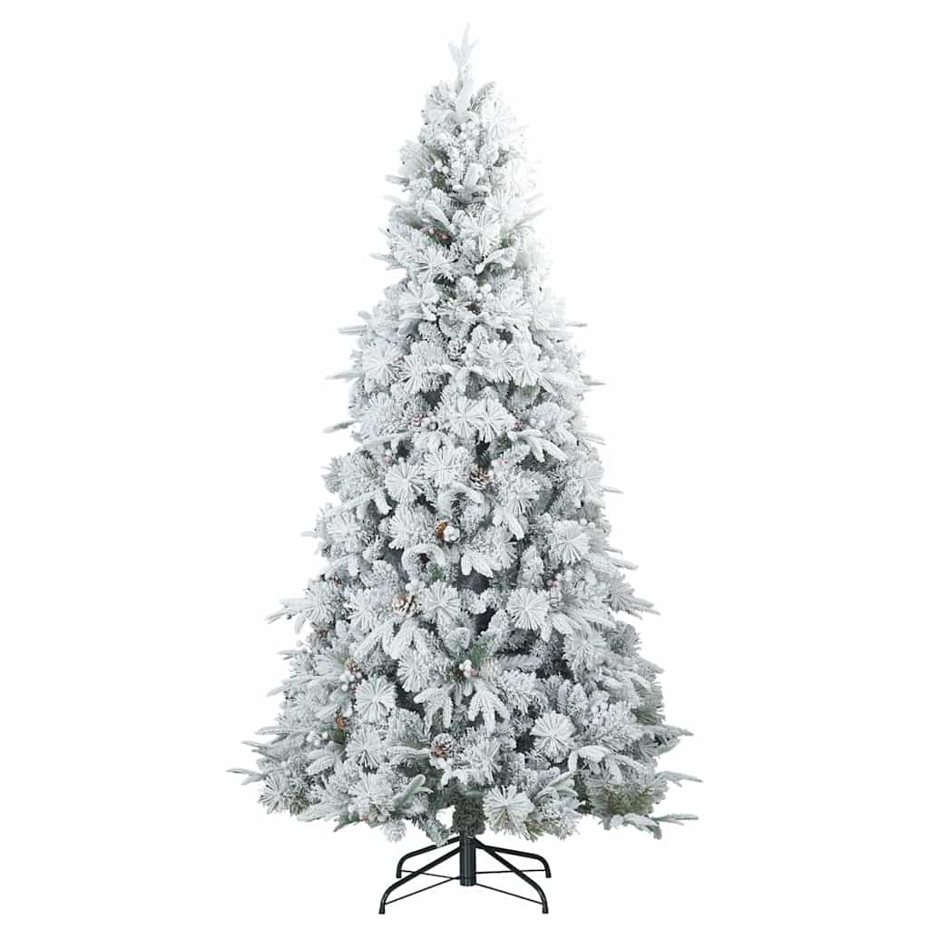 Künstlicher klappbarer Weihnachtsbaum Weiß 210 cm PE und PVC