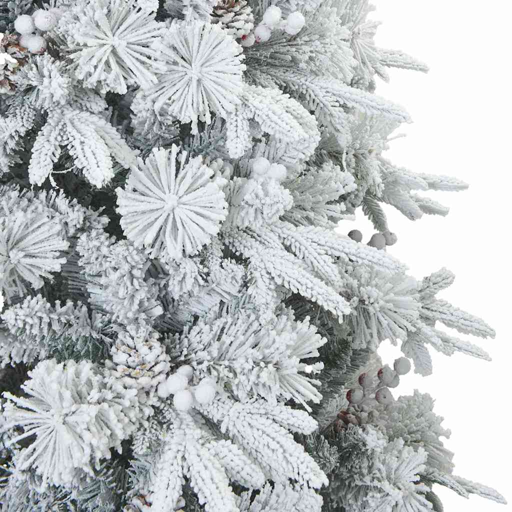 Künstlicher klappbarer Weihnachtsbaum Weiß 210 cm PE und PVC