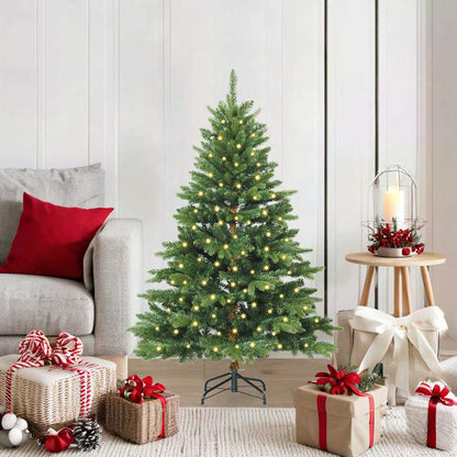 Künstlicher Weihnachtsbaum mit 150 LEDs Grün 120 cm PE und PVC