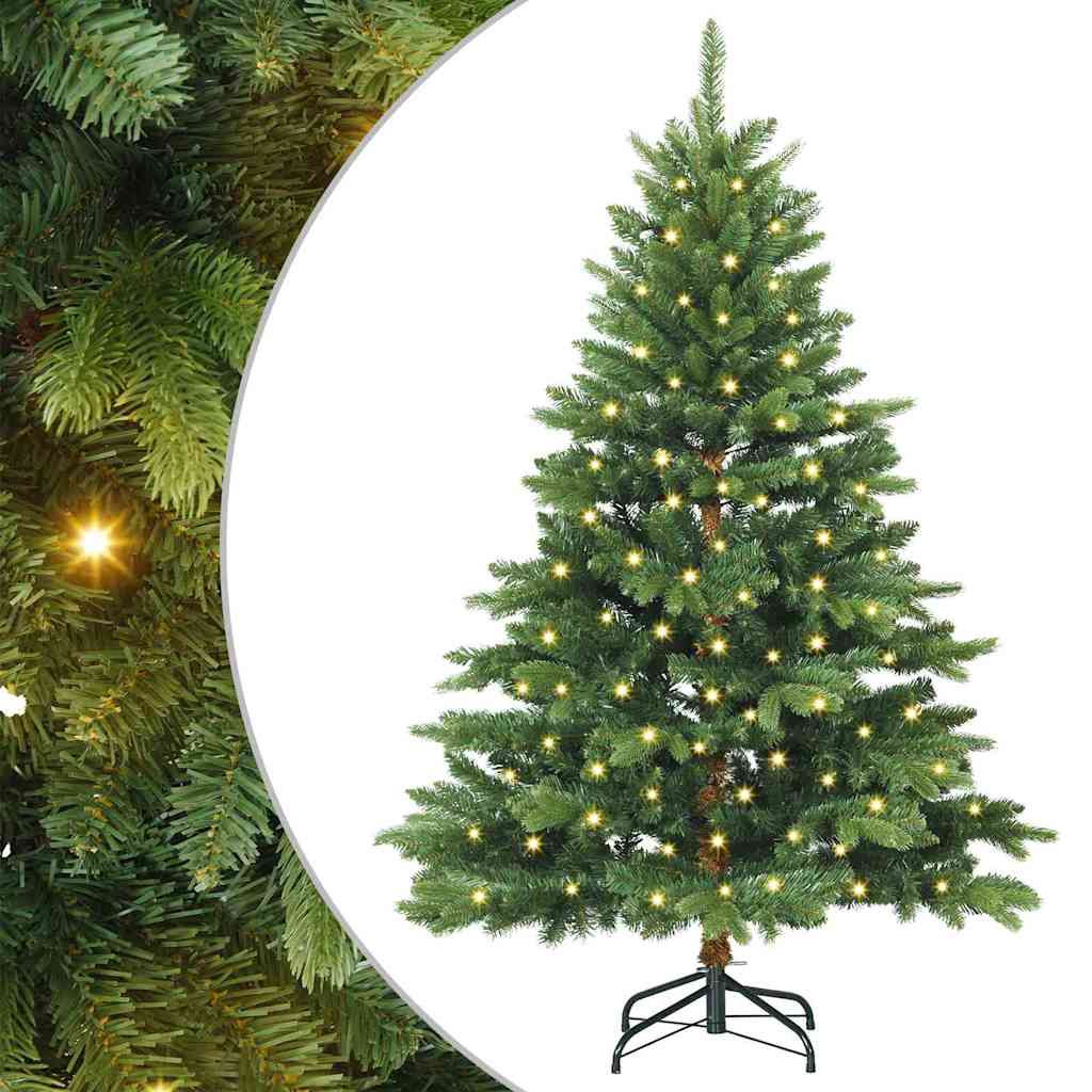 Künstlicher Weihnachtsbaum mit 150 LEDs Grün 120 cm PE und PVC