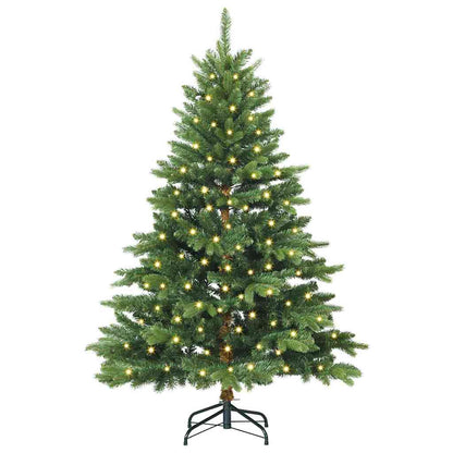 Künstlicher Weihnachtsbaum mit 150 LEDs Grün 120 cm PE und PVC