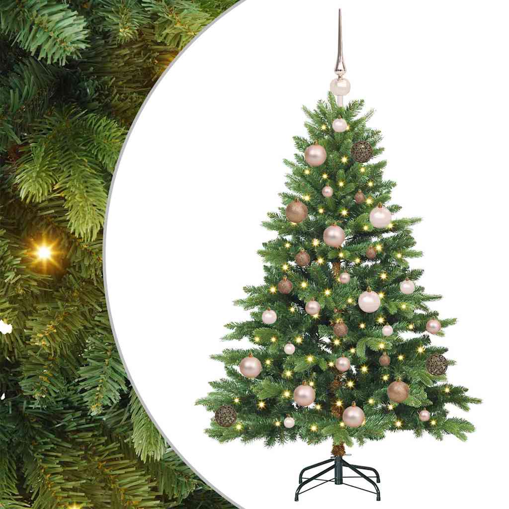 Künstlicher Weihnachtsbaum mit 150 LEDs Grün 120 cm PE und PVC