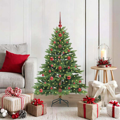 Künstlicher Weihnachtsbaum mit 150 LEDs Grün 120 cm PE und PVC