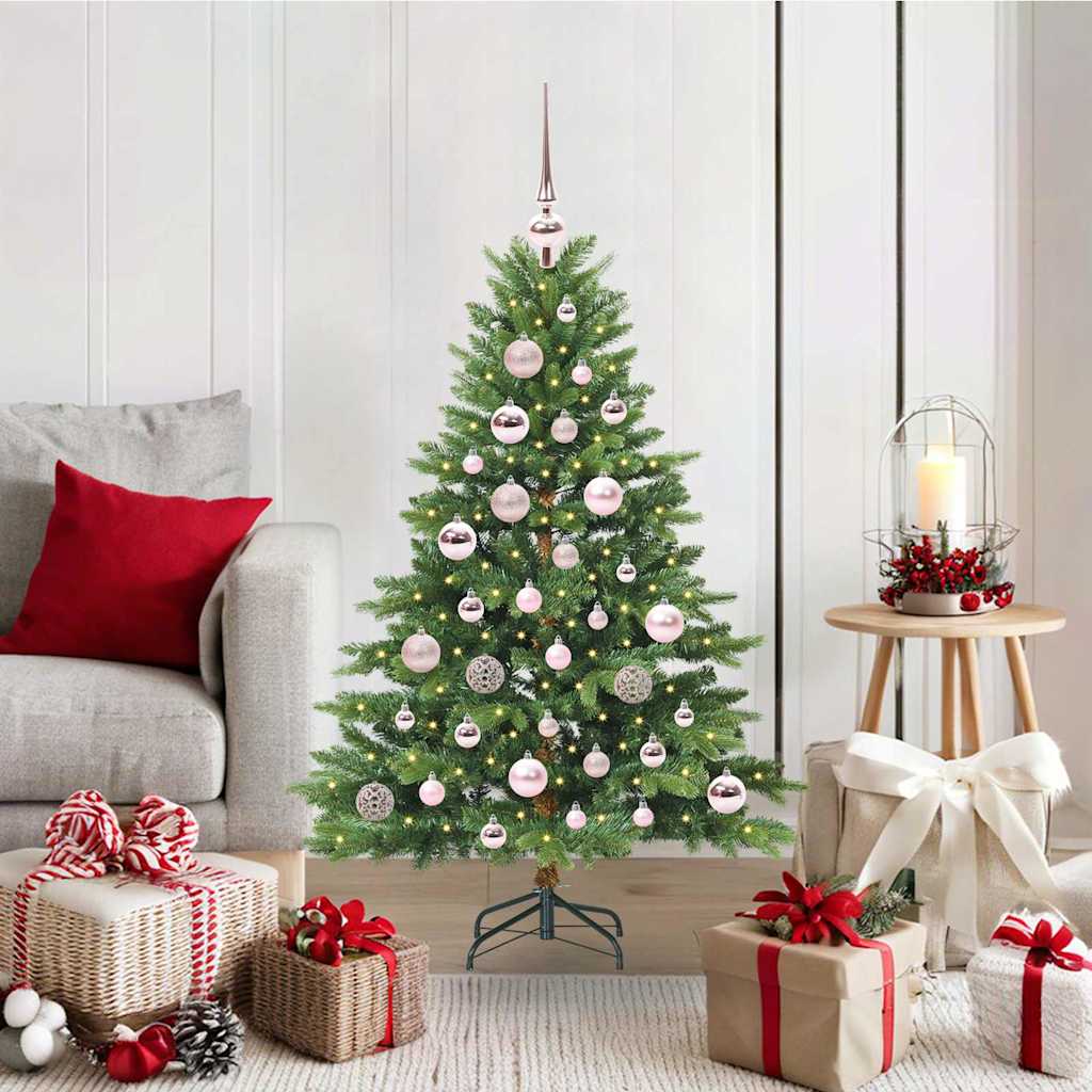 Künstlicher Weihnachtsbaum mit 150 LEDs Grün 120 cm PE und PVC