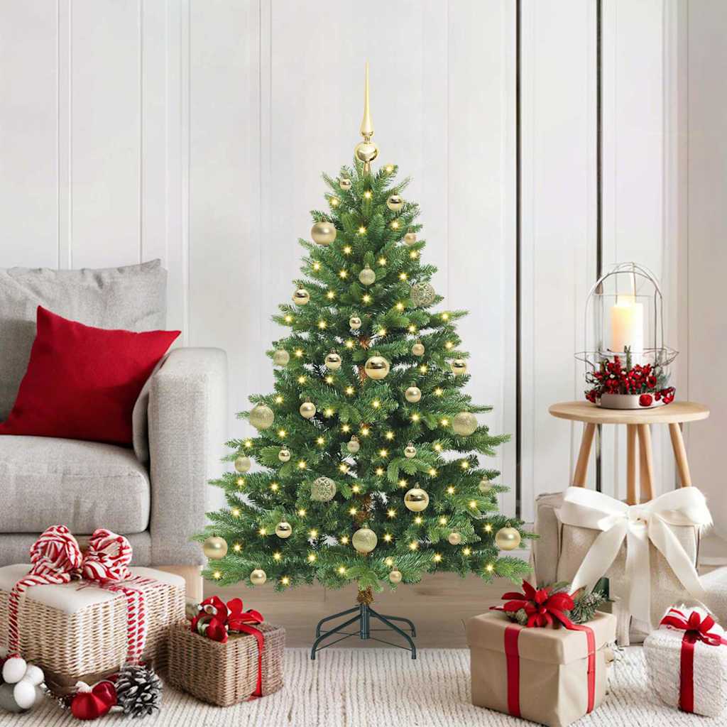 Künstlicher Weihnachtsbaum mit 150 LEDs Grün 120 cm PE und PVC