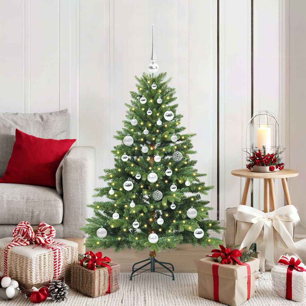 Künstlicher Weihnachtsbaum mit 150 LEDs Grün 120 cm PE und PVC