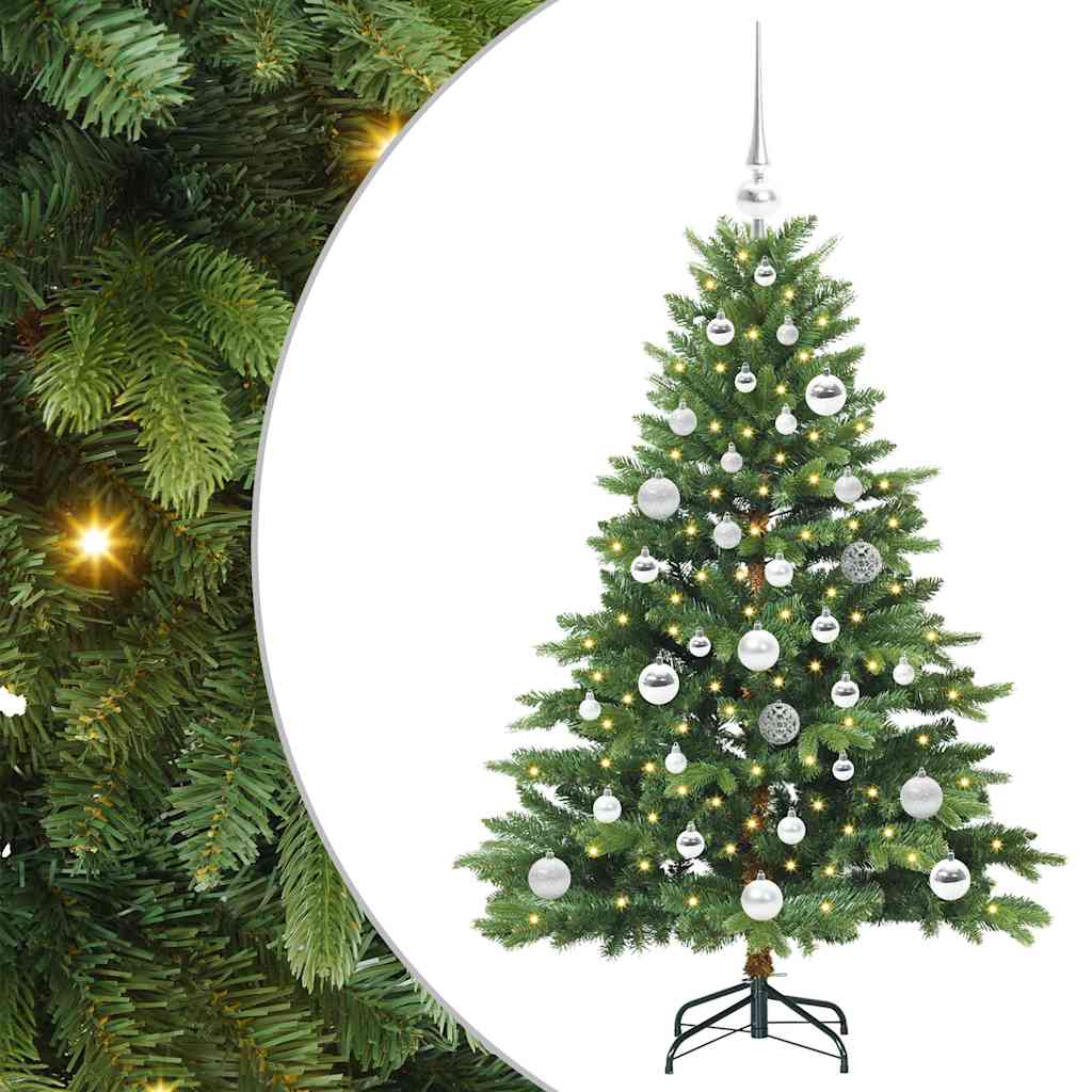 Künstlicher Weihnachtsbaum mit 150 LEDs Grün 120 cm PE und PVC