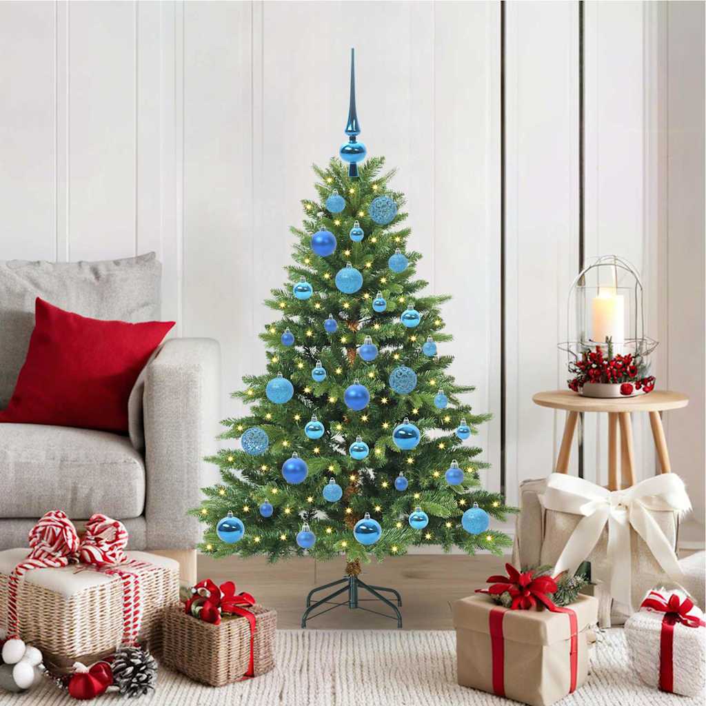 Künstlicher Weihnachtsbaum mit 150 LEDs Grün 120 cm PE und PVC