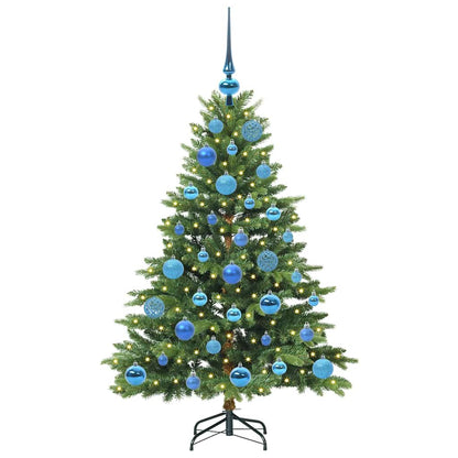 Künstlicher Weihnachtsbaum mit 150 LEDs Grün 120 cm PE und PVC