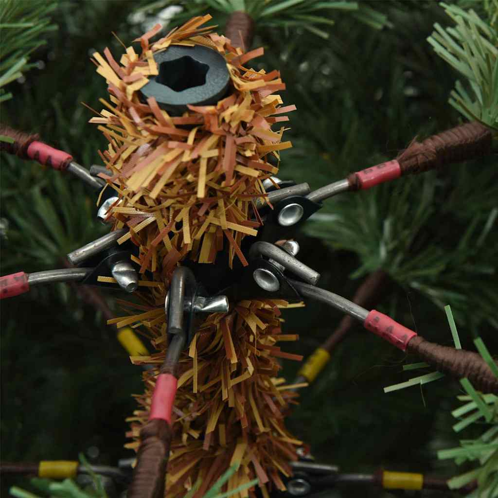 Künstlicher Weihnachtsbaum mit 300 LEDs Grün 210 cm PE und PVC