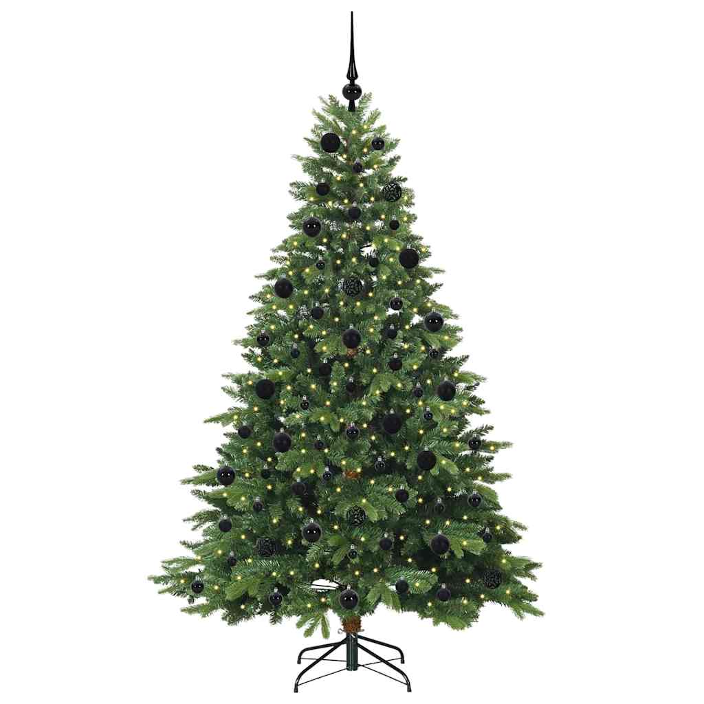 Künstlicher Weihnachtsbaum mit 300 LEDs Grün 210 cm PE und PVC