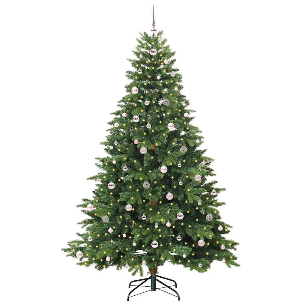 Künstlicher Weihnachtsbaum mit 300 LEDs Grün 240 cm PE und PVC