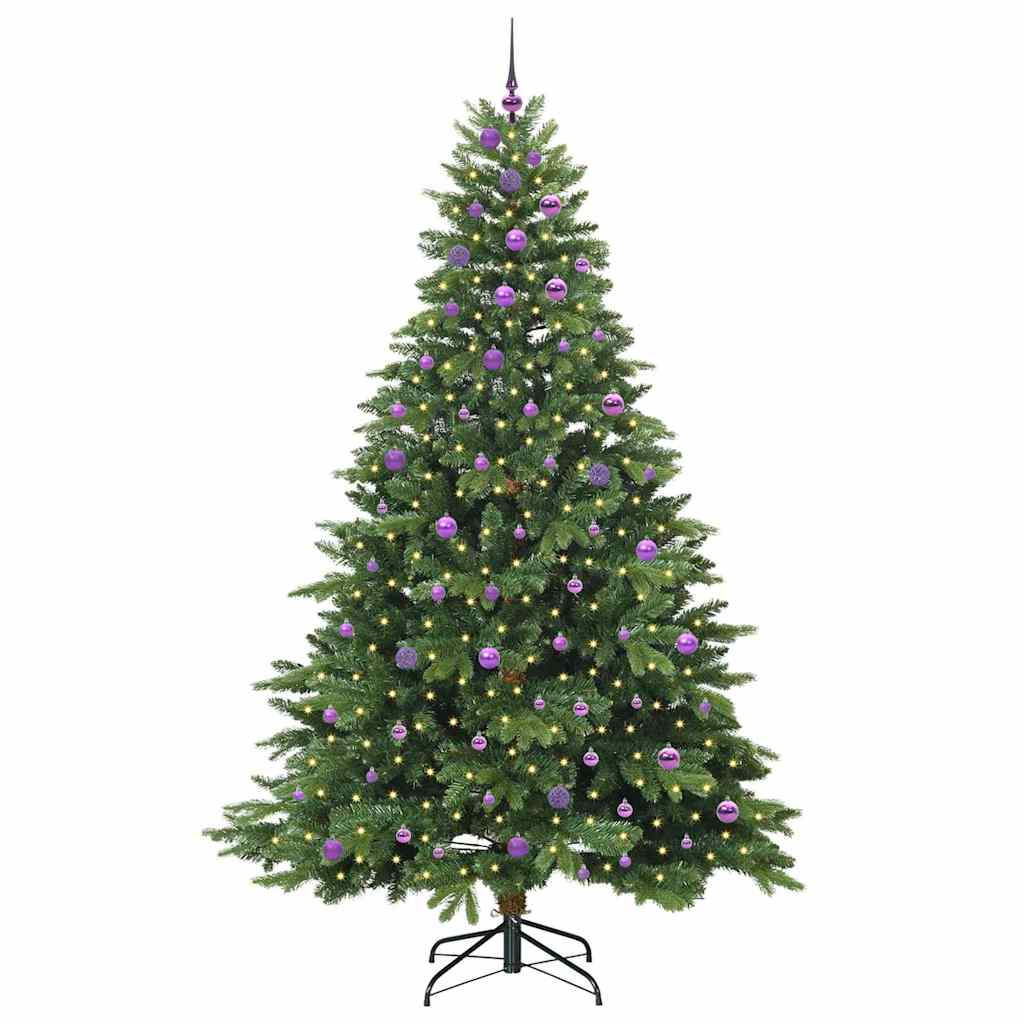 Künstlicher Weihnachtsbaum mit 300 LEDs Grün 240 cm PE und PVC