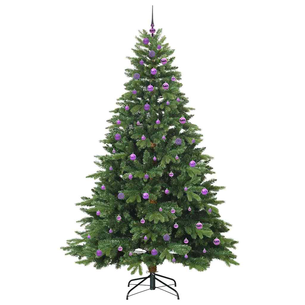 Künstlicher Weihnachtsbaum mit 300 LEDs Grün 240 cm PE und PVC