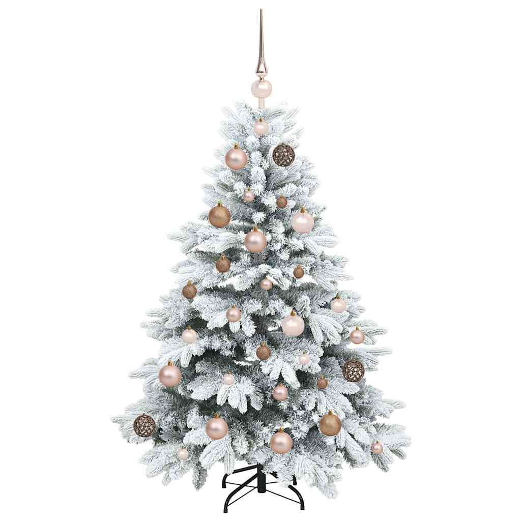 Künstlicher Weihnachtsbaum mit 150 LEDs Weiß 120 cm PE und PVC