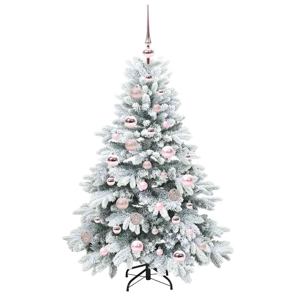 Künstlicher Weihnachtsbaum mit 150 LEDs Weiß 120 cm PE und PVC