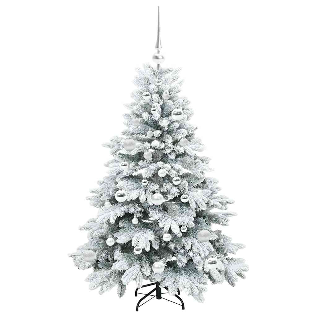 Künstlicher Weihnachtsbaum mit 150 LEDs Weiß 120 cm PE und PVC