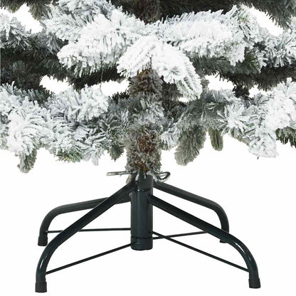 Künstlicher Weihnachtsbaum mit 150 LEDs Weiß 150 cm PE und PVC