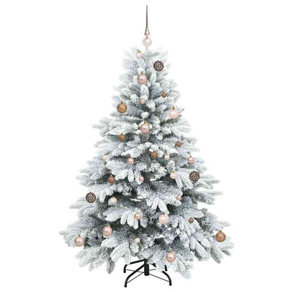 Künstlicher Weihnachtsbaum mit 150 LEDs Weiß 150 cm PE und PVC