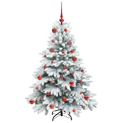 Künstlicher Weihnachtsbaum mit 150 LEDs Weiß 150 cm PE und PVC