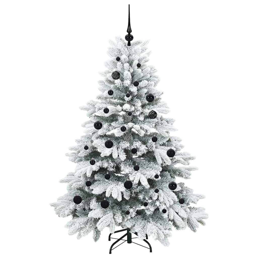 Künstlicher Weihnachtsbaum mit 150 LEDs Weiß 150 cm PE und PVC