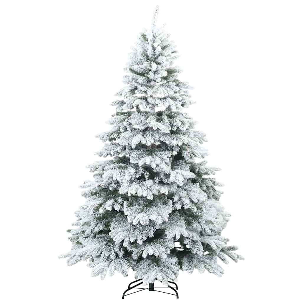 Künstlicher Weihnachtsbaum mit 300 LEDs Weiß 180 cm PE und PVC