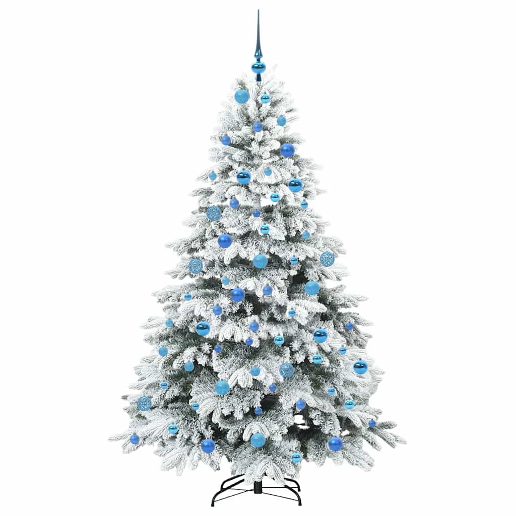 Künstlicher Weihnachtsbaum mit 300 LEDs Weiß 180 cm PE und PVC
