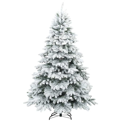 Künstlicher Weihnachtsbaum mit 300 LEDs Weiß 210 cm PE und PVC