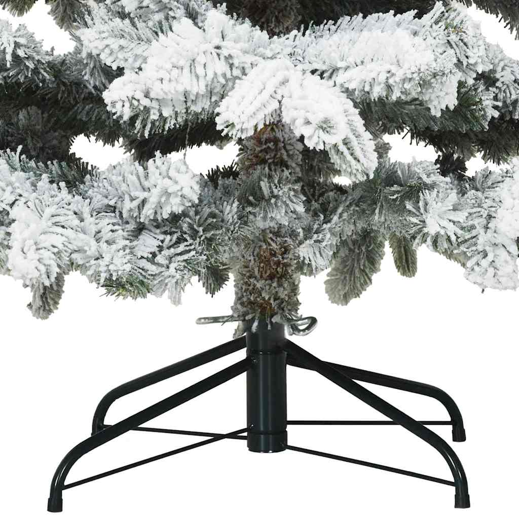 Künstlicher Weihnachtsbaum mit 300 LEDs Weiß 210 cm PE und PVC