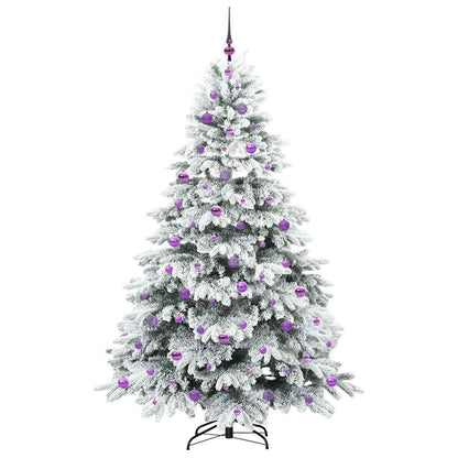 Künstlicher Weihnachtsbaum mit 300 LEDs Weiß 210 cm PE und PVC