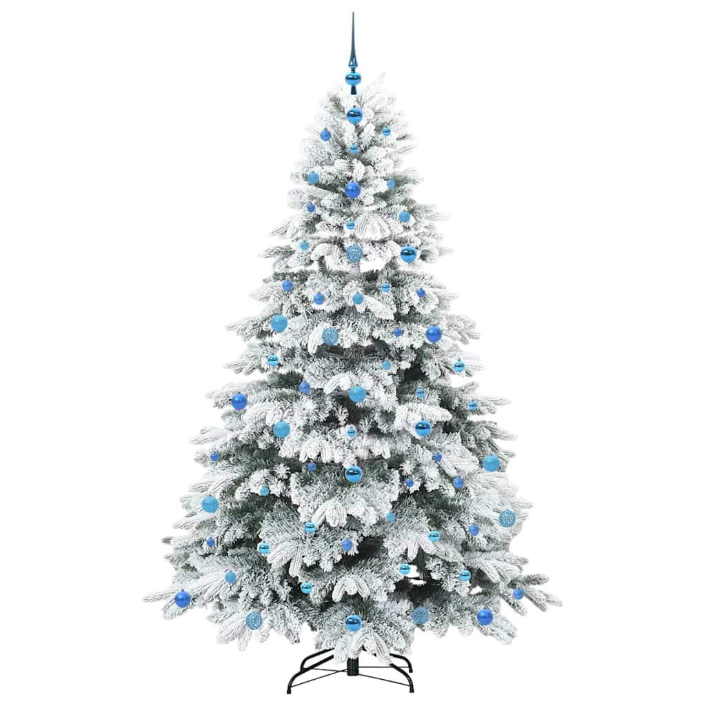 Künstlicher Weihnachtsbaum mit 300 LEDs Weiß 210 cm PE und PVC