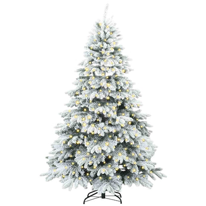 Künstlicher Weihnachtsbaum mit 300 LEDs Weiß 240 cm PE und PVC