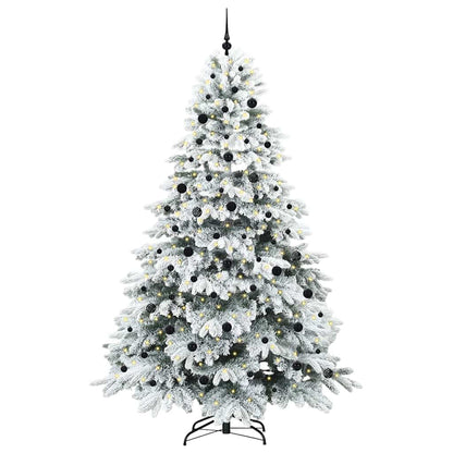 Künstlicher Weihnachtsbaum mit 300 LEDs Weiß 240 cm PE und PVC