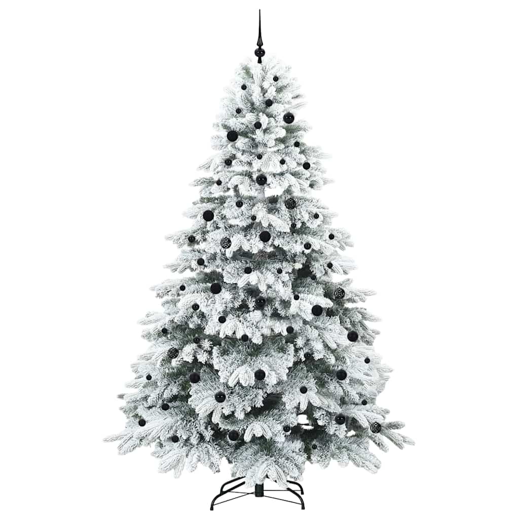 Künstlicher Weihnachtsbaum mit 300 LEDs Weiß 240 cm PE und PVC