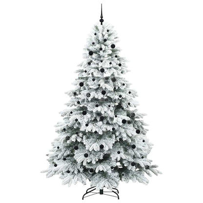 Künstlicher Weihnachtsbaum mit 300 LEDs Weiß 240 cm PE und PVC