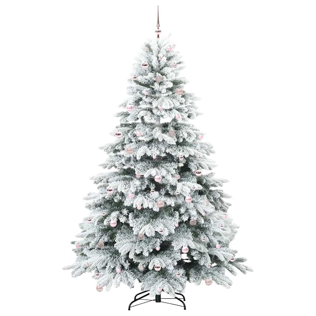 Künstlicher Weihnachtsbaum mit 300 LEDs Weiß 240 cm PE und PVC