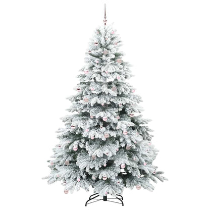 Künstlicher Weihnachtsbaum mit 300 LEDs Weiß 240 cm PE und PVC
