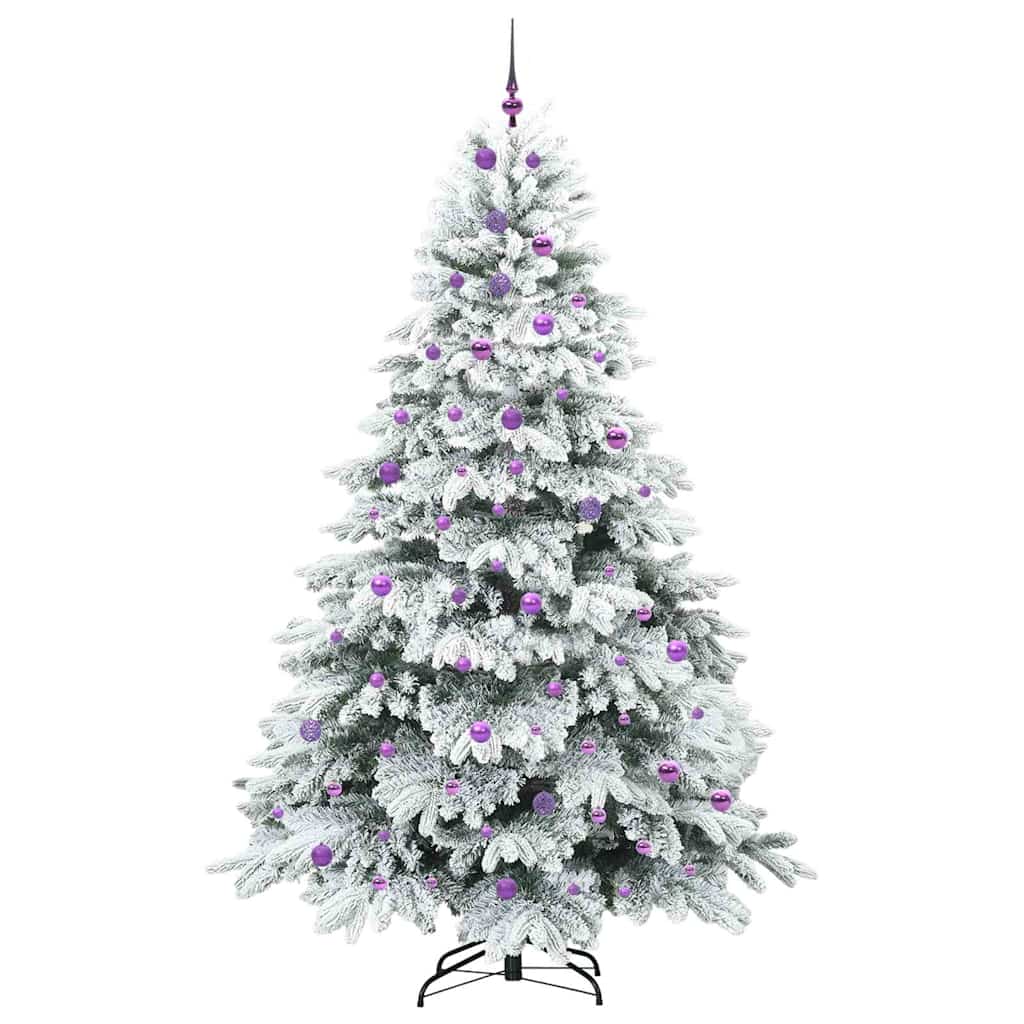 Künstlicher Weihnachtsbaum mit 300 LEDs Weiß 240 cm PE und PVC