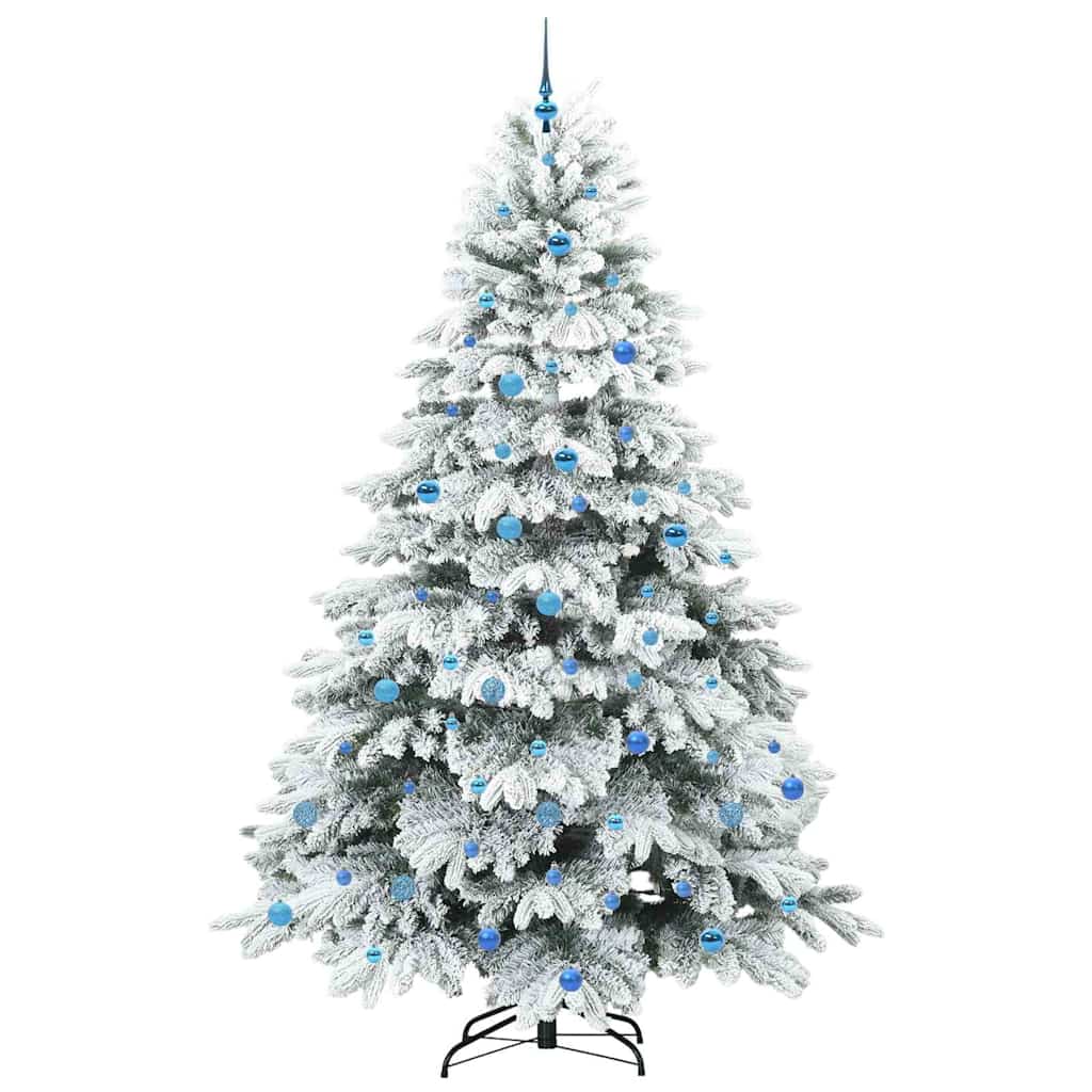 Künstlicher Weihnachtsbaum mit 300 LEDs Weiß 240 cm PE und PVC